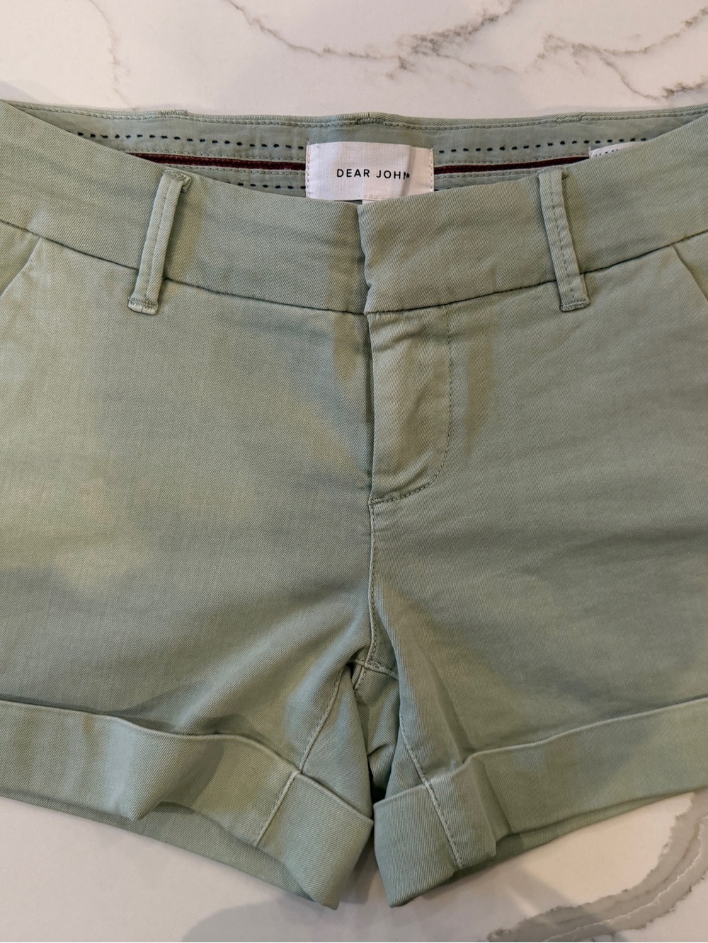 Dear John Hampton Mid-rise Shorts Cucumber Green Sage